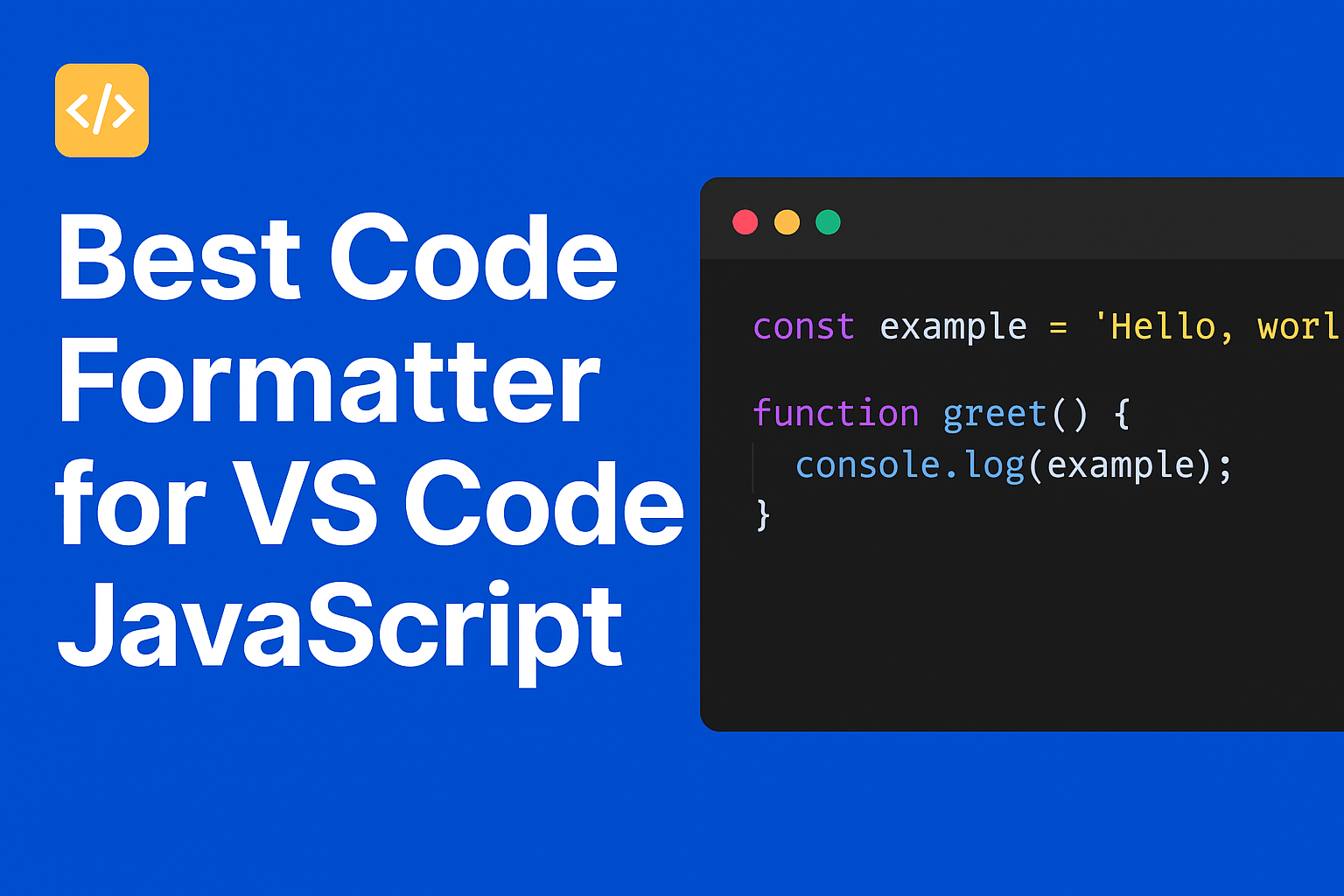 Best Code Formatter for VSCode JavaScript, Code Formatter,VSCode,JavaScript, rapidfreeformatter.com, Rapid Free Formatter